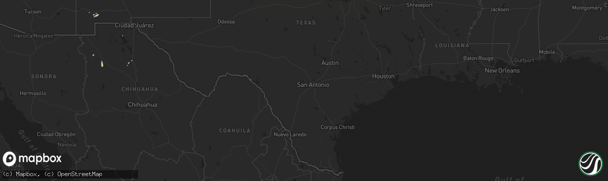 Hail map on September 25, 2021