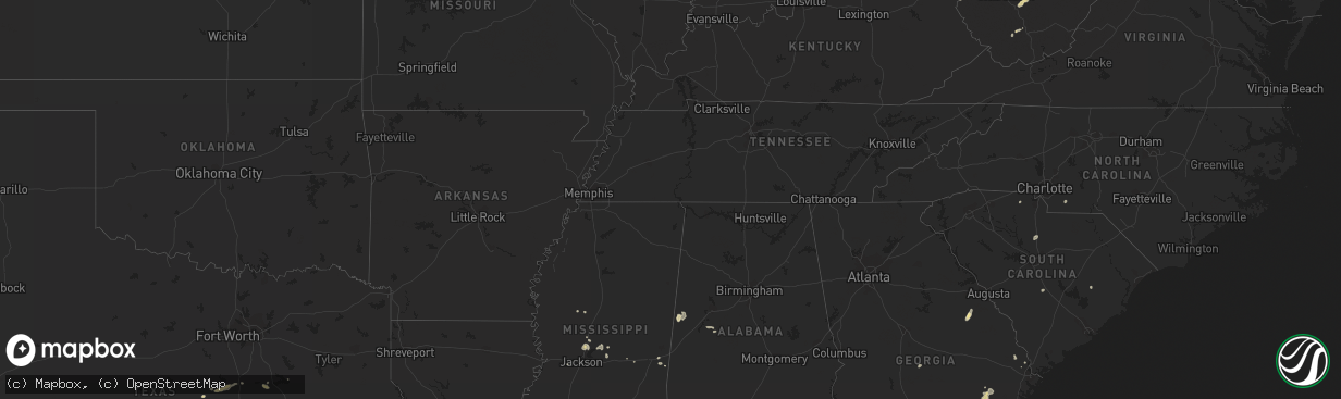 Hail map in West Virginia on September 26, 2011