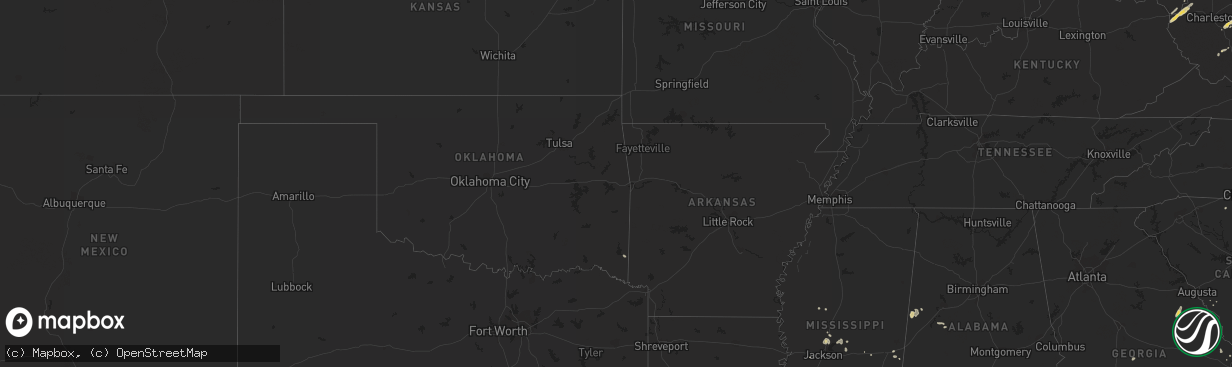 Hail map on September 26, 2011