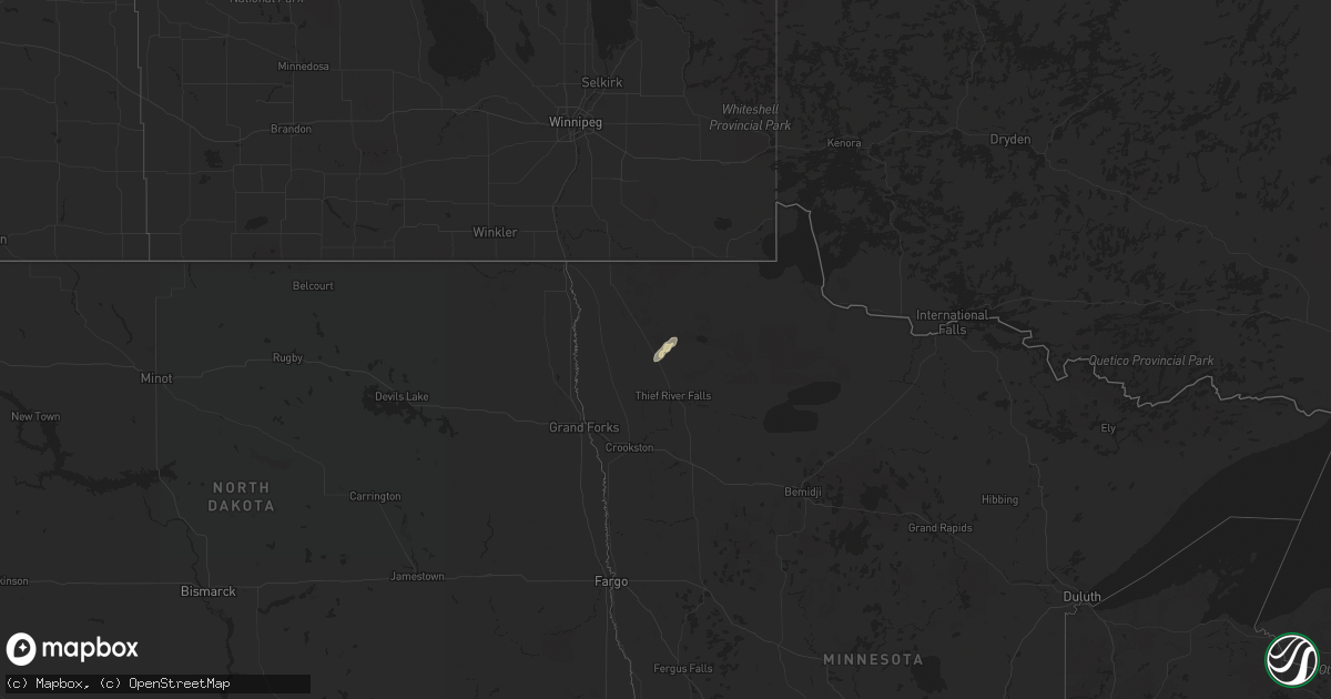 Hail map in Minnesota on September 26, 2013