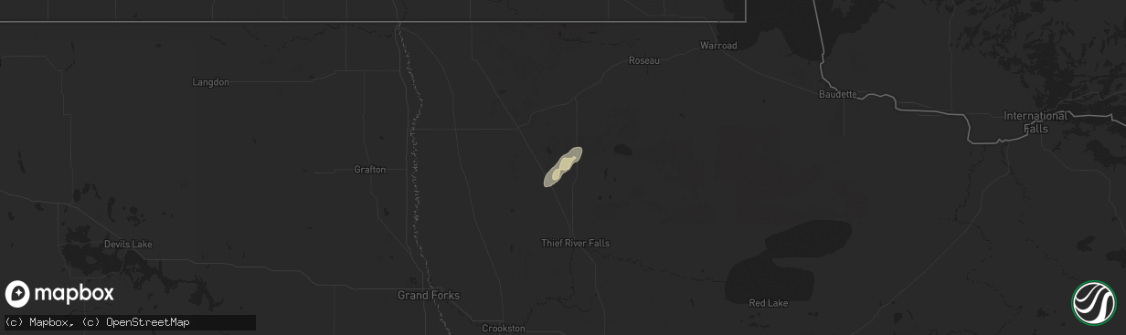 Hail map in Strathcona, MN on September 26, 2013