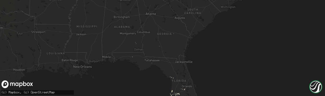 Hail map in Alabama on September 26, 2016