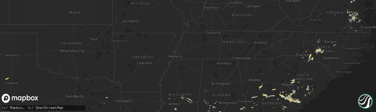 Hail map in Maryland on September 27, 2011