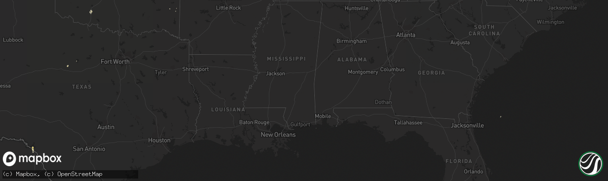 Hail map on September 27, 2012