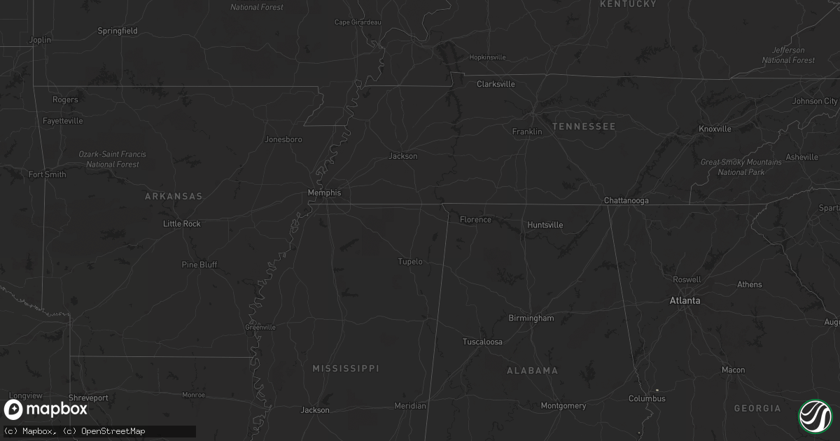 Hail map in Alabama on September 28, 2011