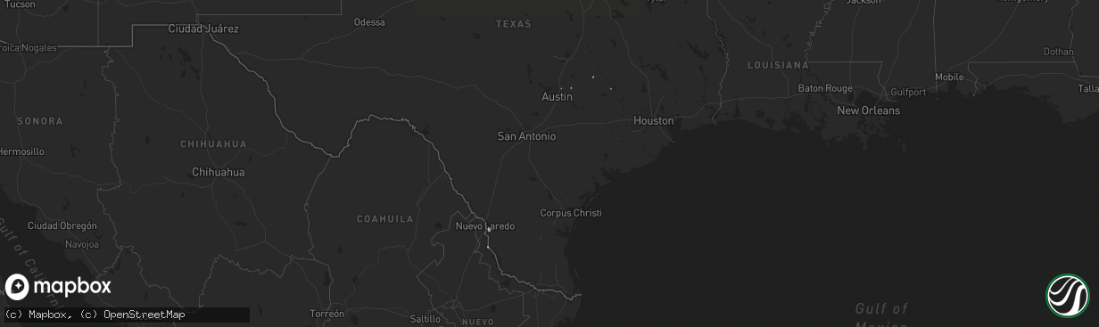 Hail map in Texas on September 28, 2013