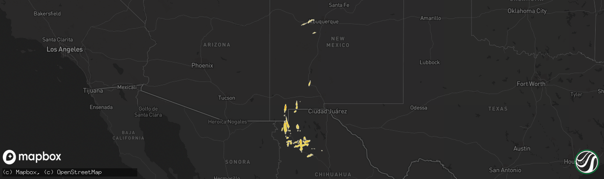 Hail map on September 28, 2017