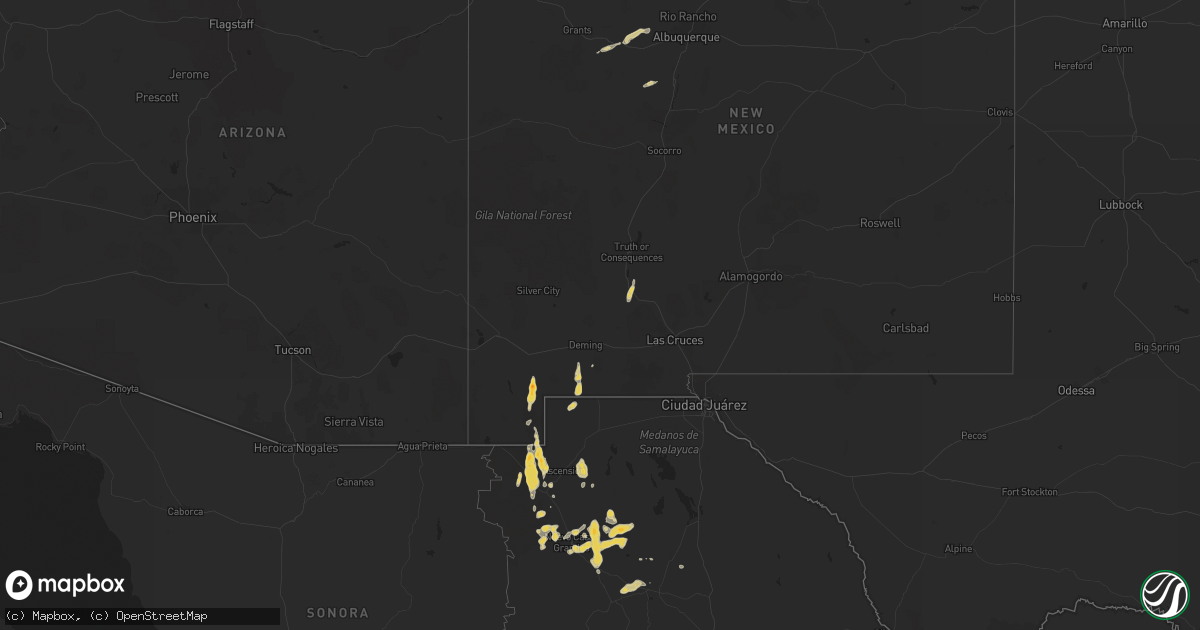 Hail map on September 28, 2017