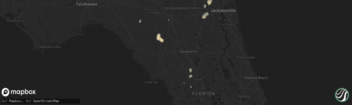 Hail map in Callahan, FL on September 28, 2018