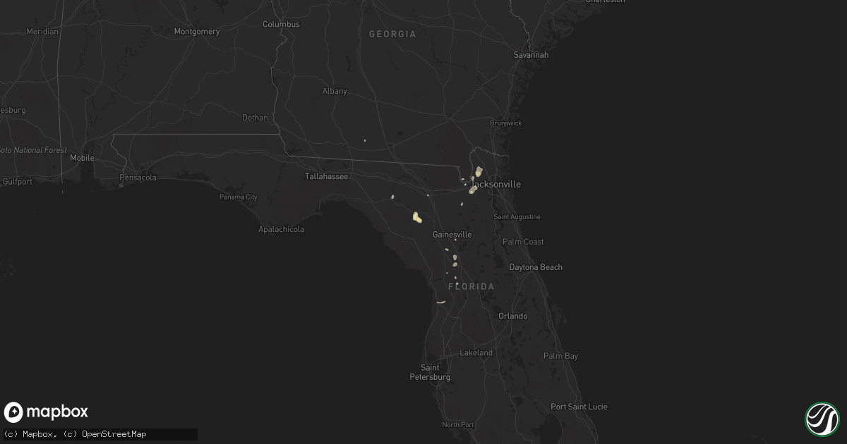 Hail map in Georgia on September 28, 2018