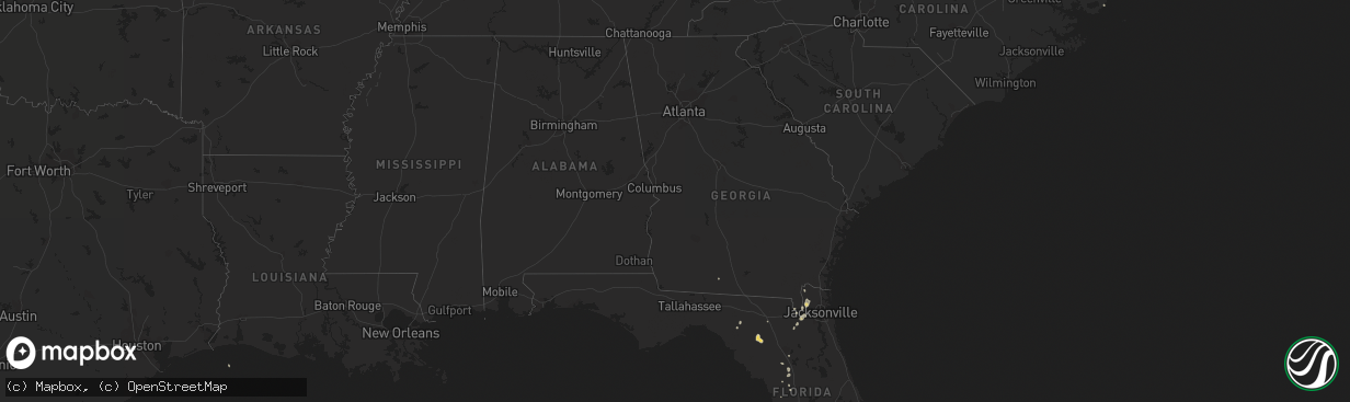 Hail map on September 28, 2018