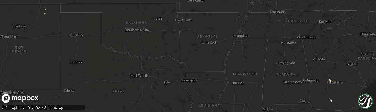 Hail map in Georgia on October 1, 2015