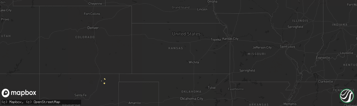 Hail map on October 1, 2015