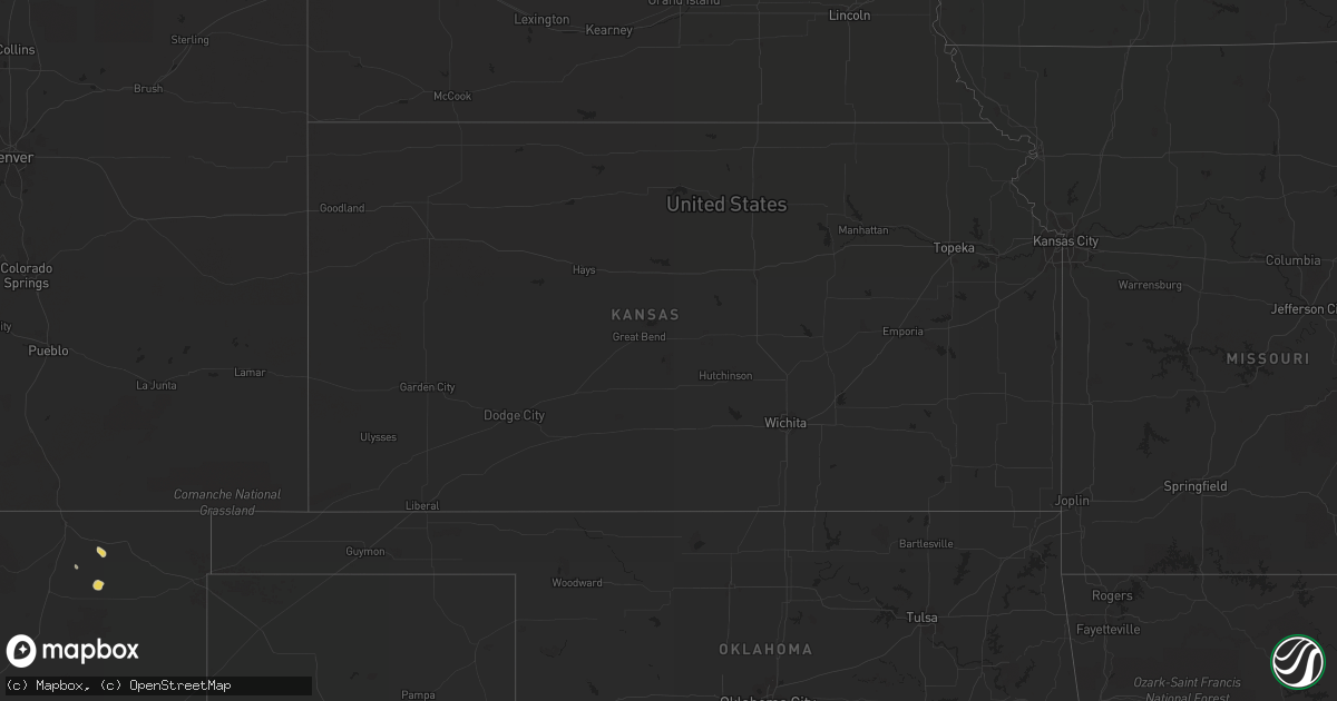 Hail map on October 1, 2015