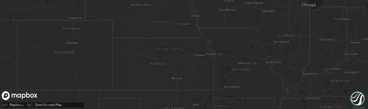 Hail map on October 1, 2016