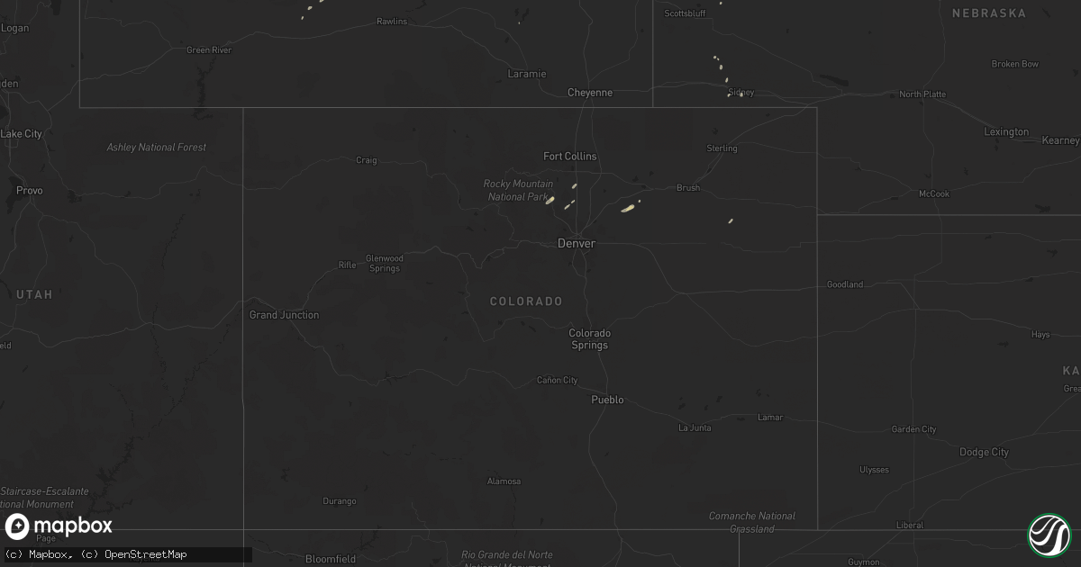 Hail map on October 2, 2015