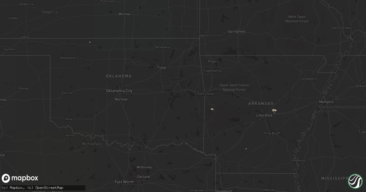 Hail map on October 2, 2021
