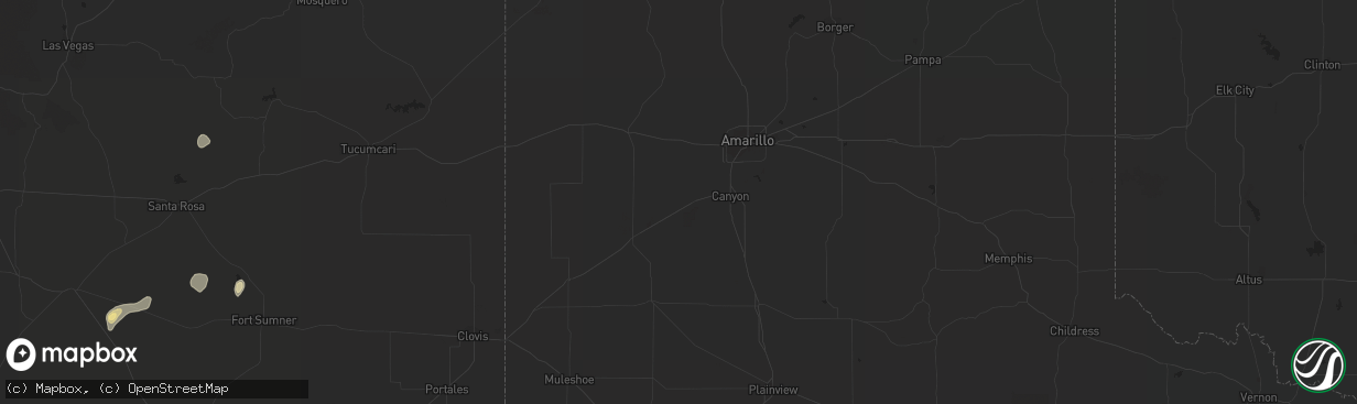 Hail map in Valentine, TX on October 3, 2017