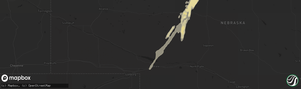 Hail map in Mullen, NE on October 6, 2011