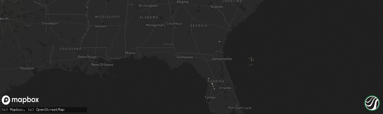 Hail map on October 6, 2012