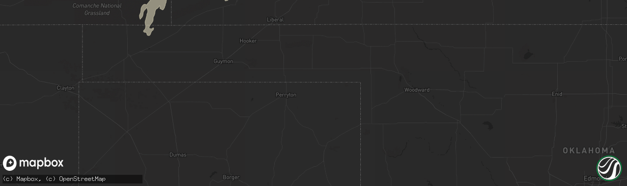 Hail map in Leoti, KS on October 7, 2011