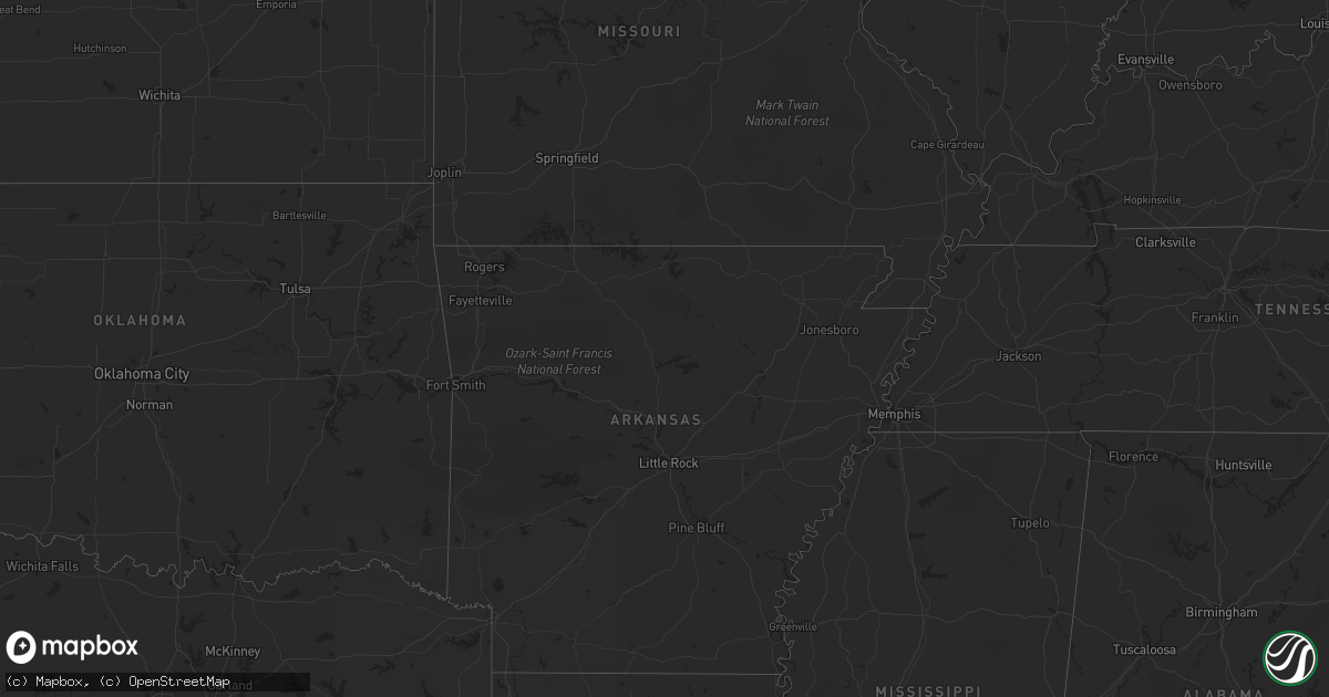 Hail map on October 7, 2011