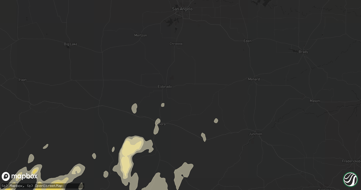 Hail map in Sonora, TX on October 8, 2011