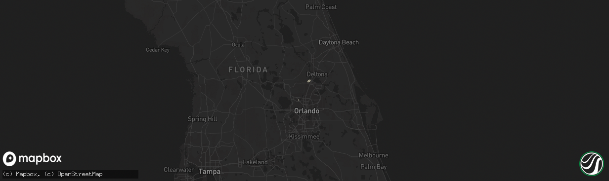 Hail map in Sanford, FL on October 8, 2012