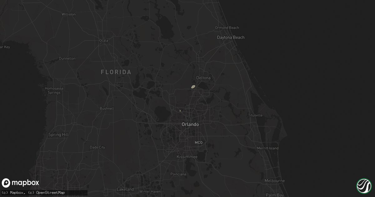 Hail map in Sanford, FL on October 8, 2012