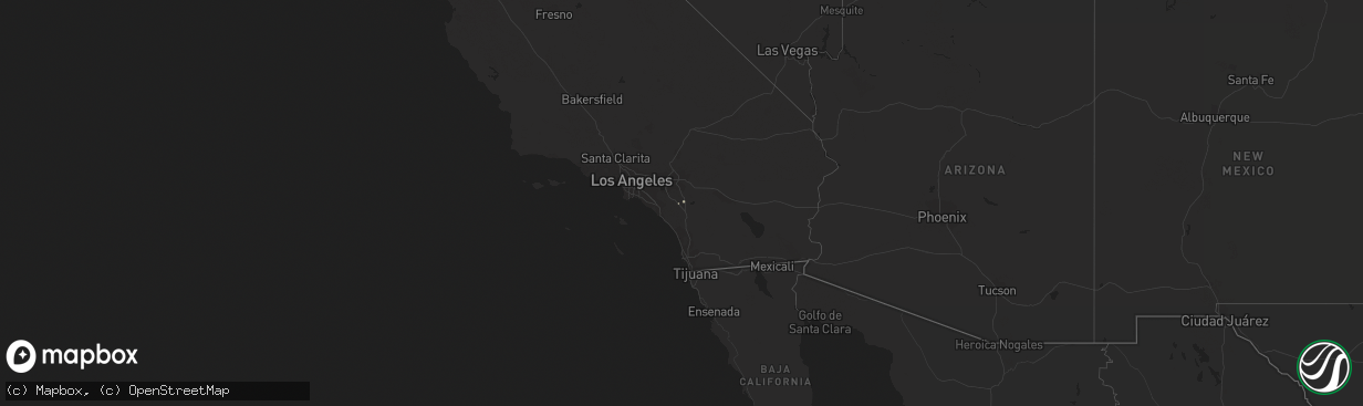Hail map in Arizona on October 8, 2022
