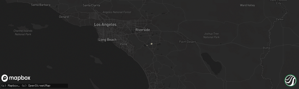Hail map in Menifee, CA on October 8, 2022