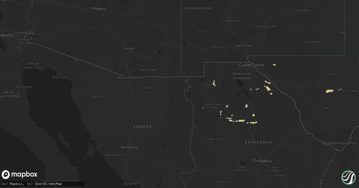 Hail map on October 9, 2022