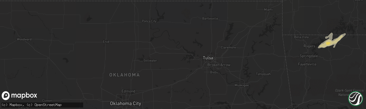 Hail map in Pampa, TX on October 11, 2011