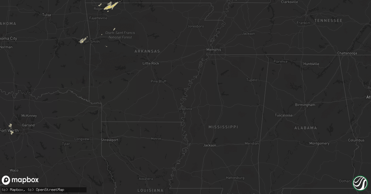 Hail map on October 11, 2011
