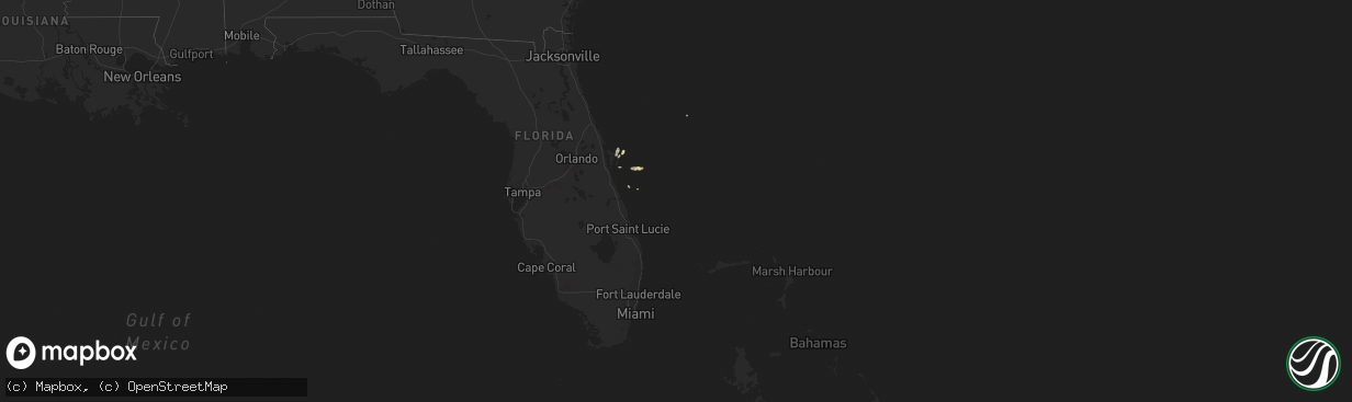 Hail map on October 11, 2015