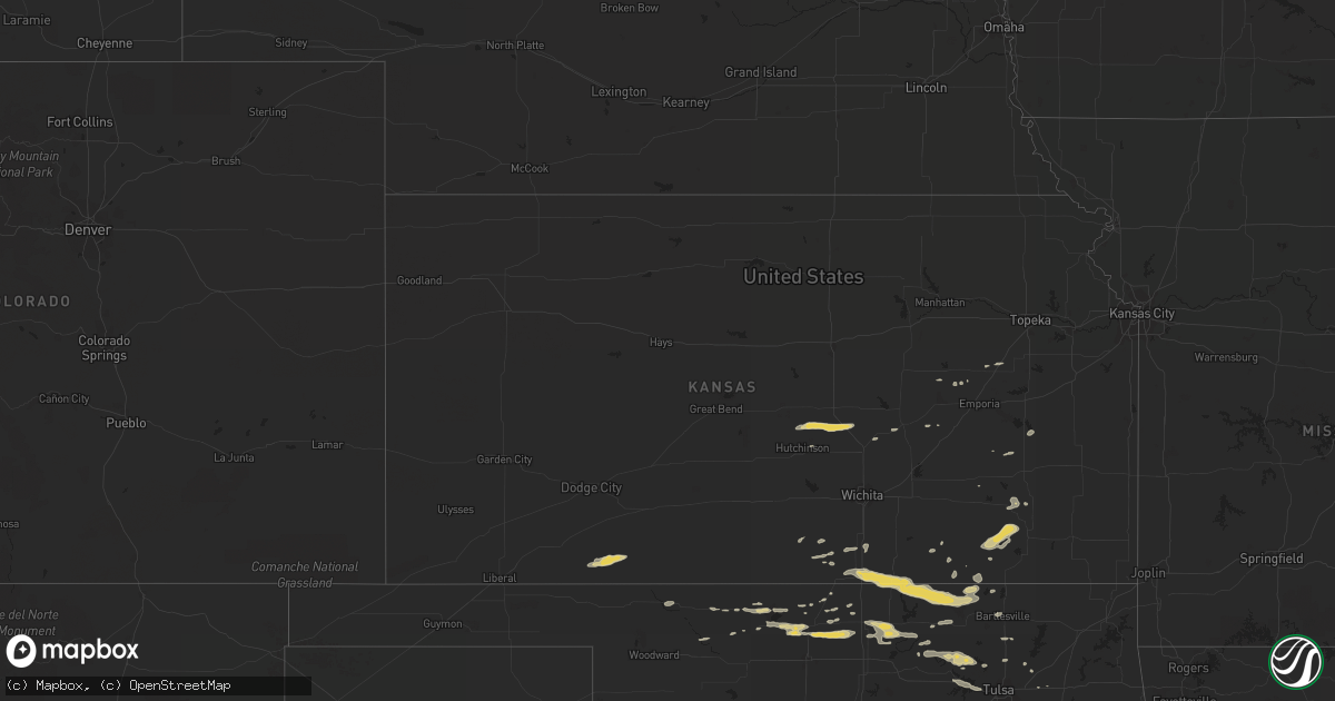 Hail map on October 11, 2016