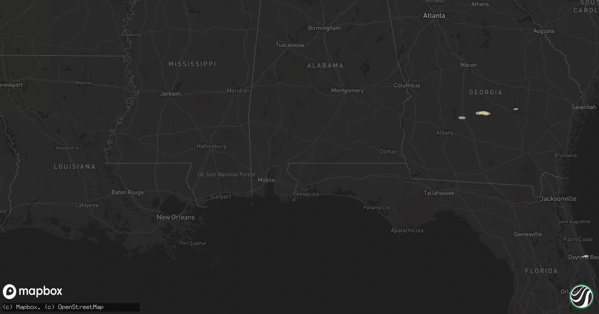 Hail map on October 13, 2011