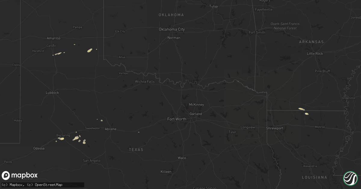 Hail map in Louisiana on October 13, 2016