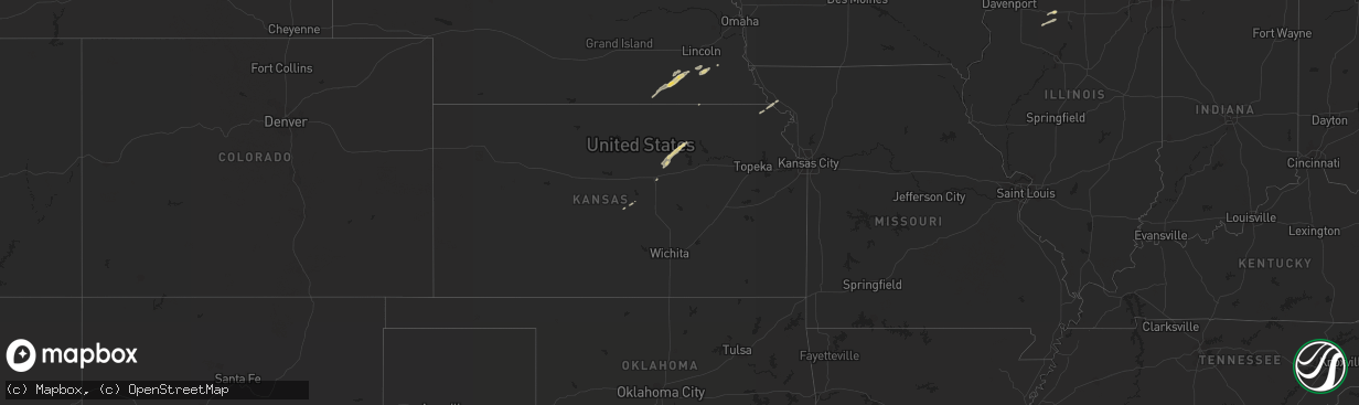 Hail map on October 13, 2017