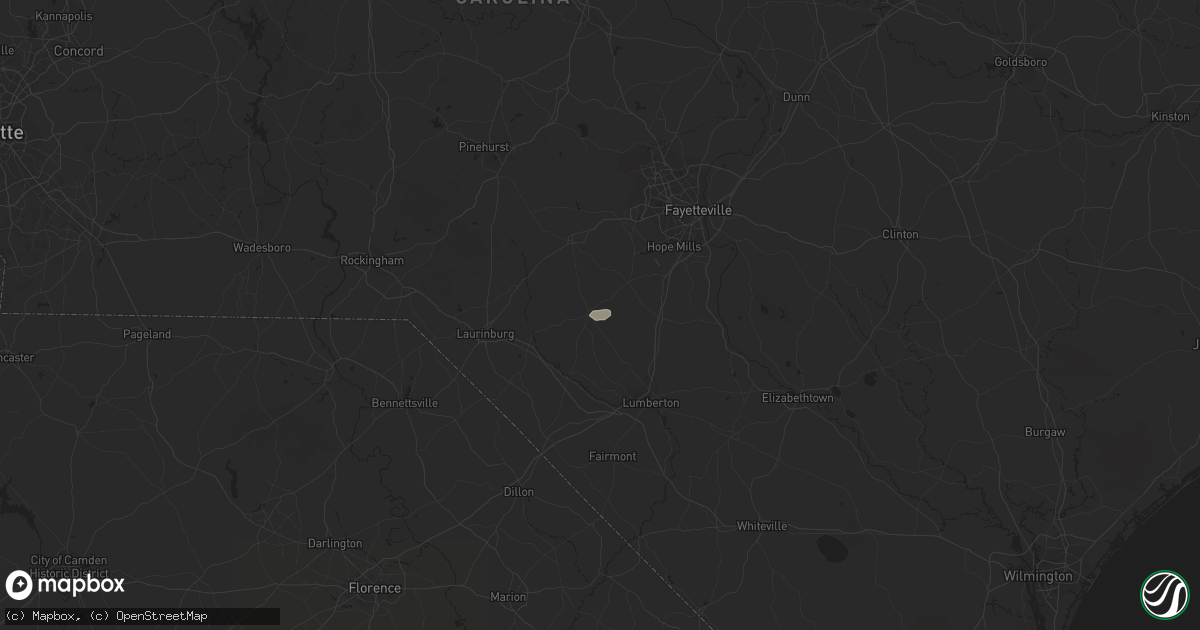 Hail map in Shannon, NC on October 13, 2019