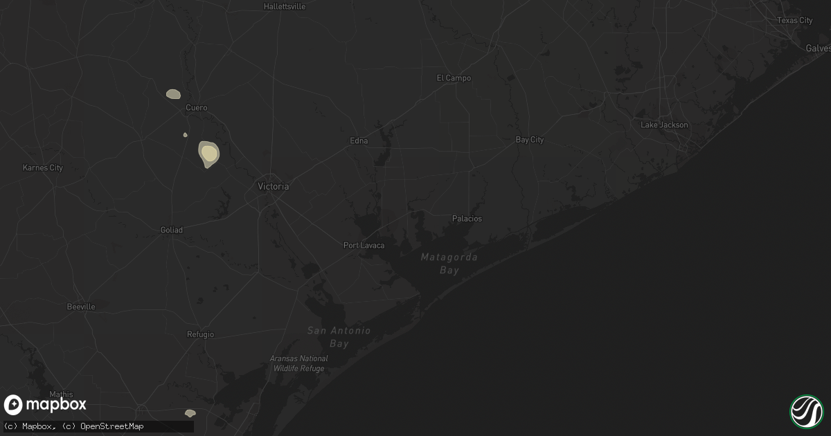 Hail map in Portland, TX on October 13, 2022
