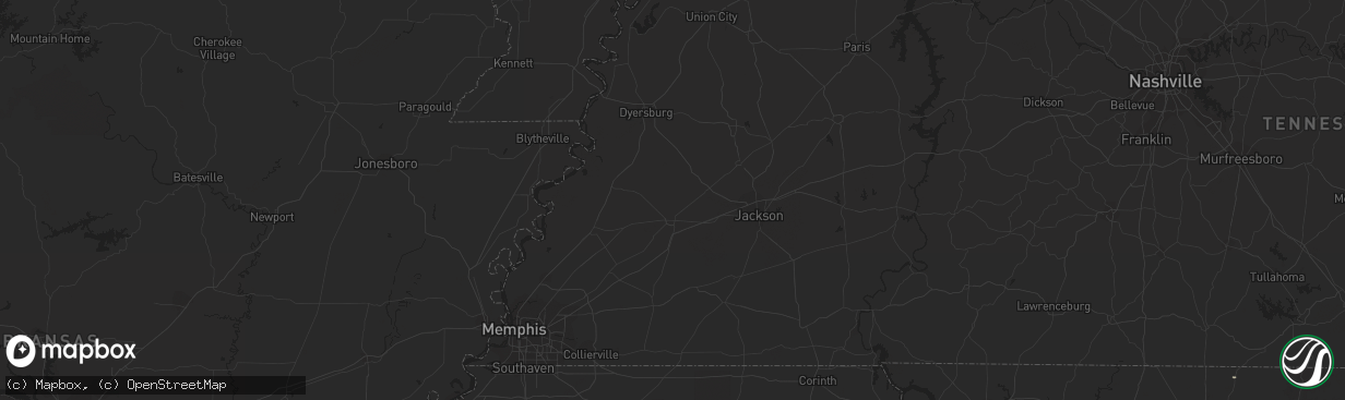 Hail map in Colmesneil, TX on October 14, 2012