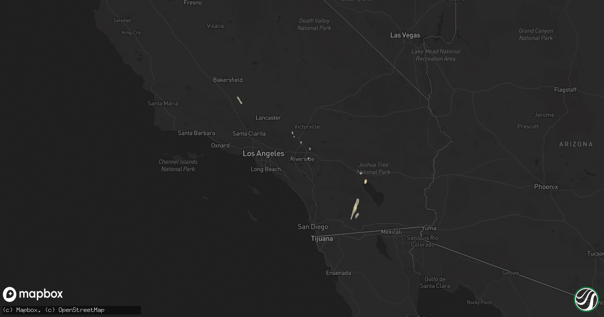 Hail map on October 14, 2015