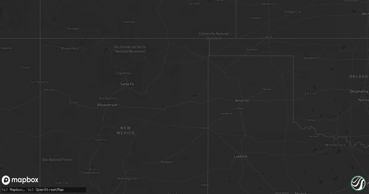 Hail map on October 14, 2016