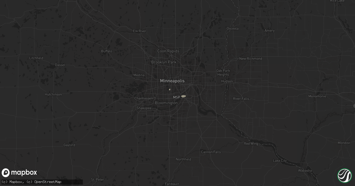Hail map in Saint Paul, MN on October 14, 2019
