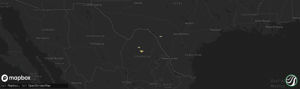 Hail map on October 15, 2013
