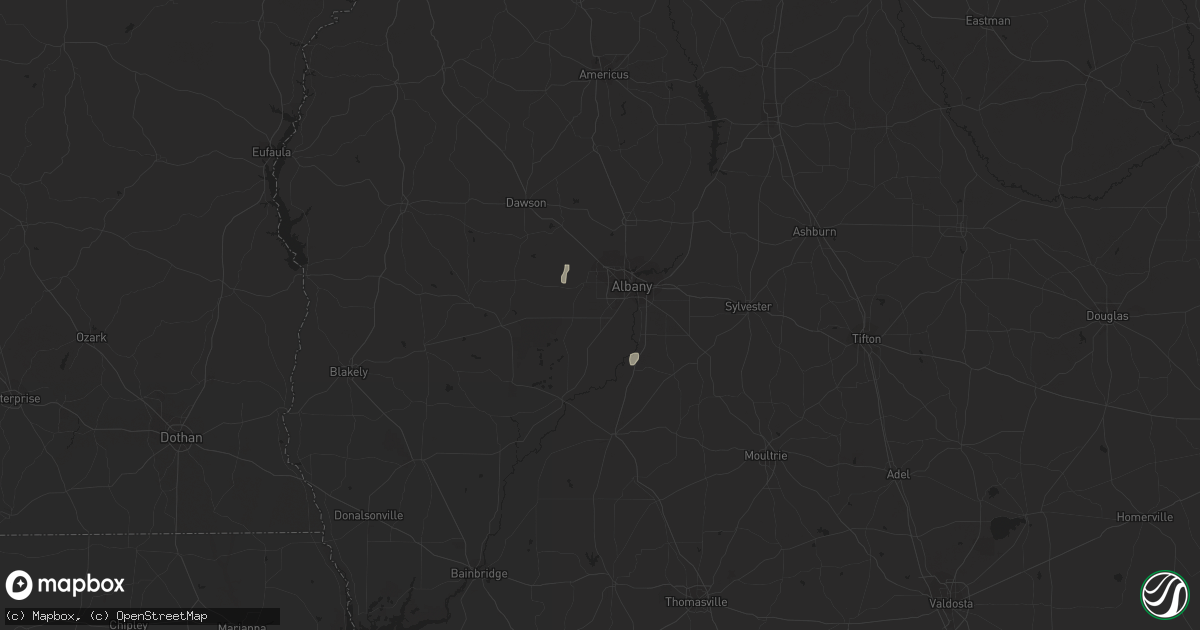 Hail map in Baconton, GA on October 15, 2016