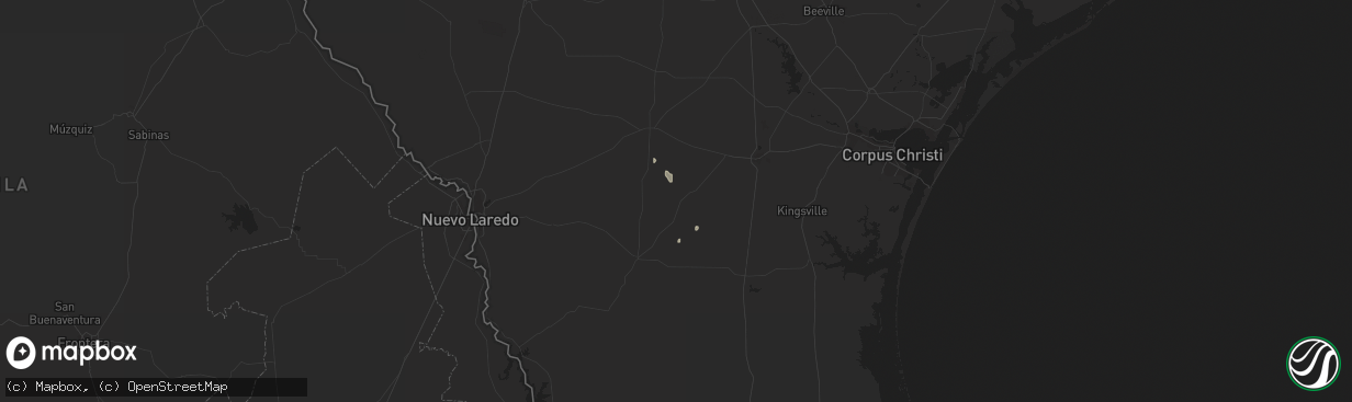 Hail map in Concepcion, TX on October 15, 2020