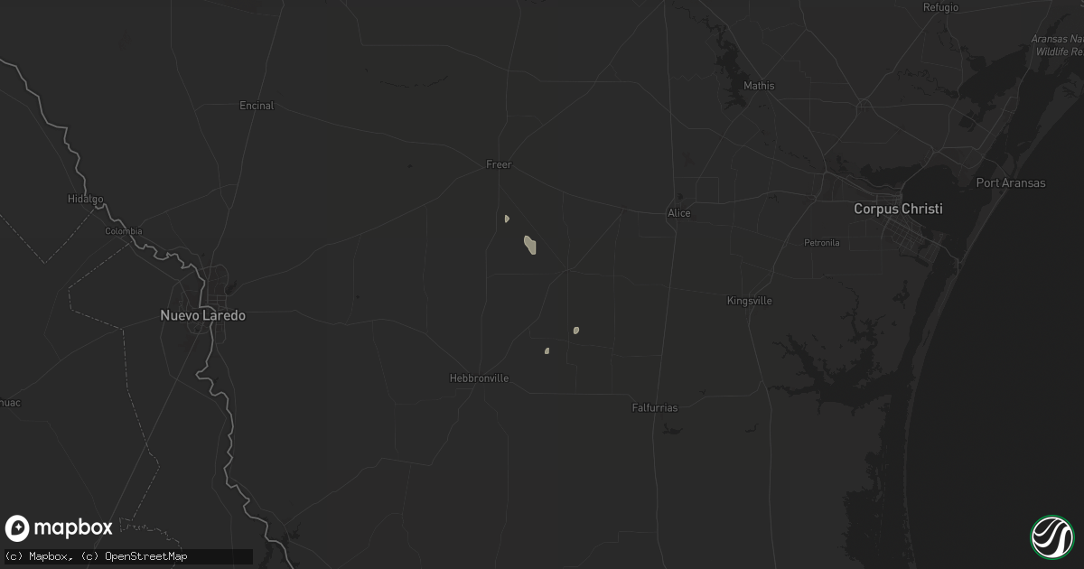 Hail map in Concepcion, TX on October 15, 2020