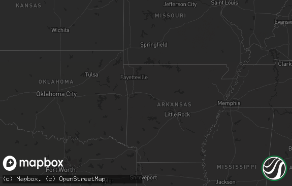 Hail map preview on 10-16-2015
